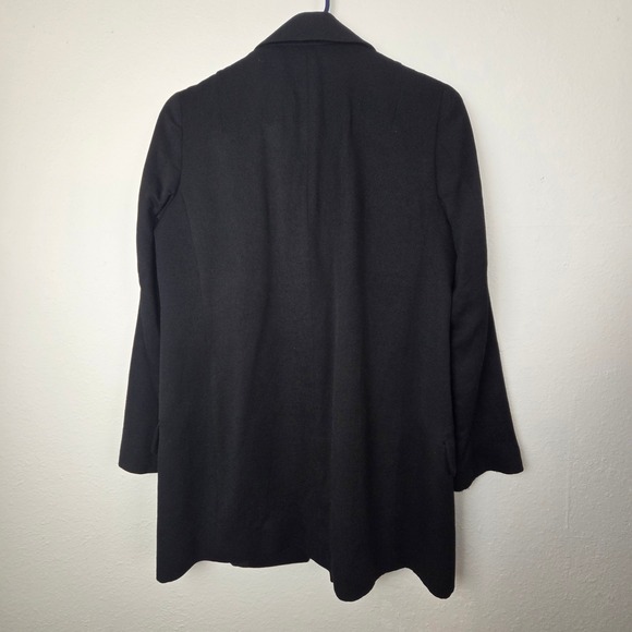 AllSaints Aleida Blazer Womens US 2 Black Open Front Tailored Twill WT001J - Picture 4 of 9